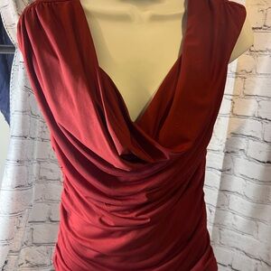 Love Women's Red Draped Tank Top
